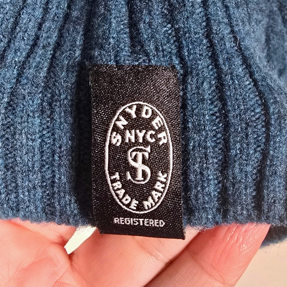 Todd Snyder Cable Knit Sweater Large Teal Blue 100% Lambs Wool Crew Neck - Picture 3 of 7